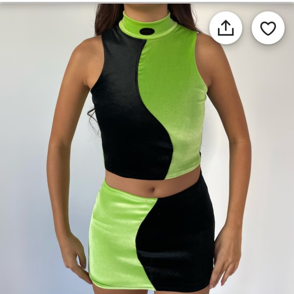 shego two piece outfit